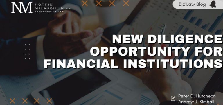 New Diligence Opportunity for Financial Institutions
